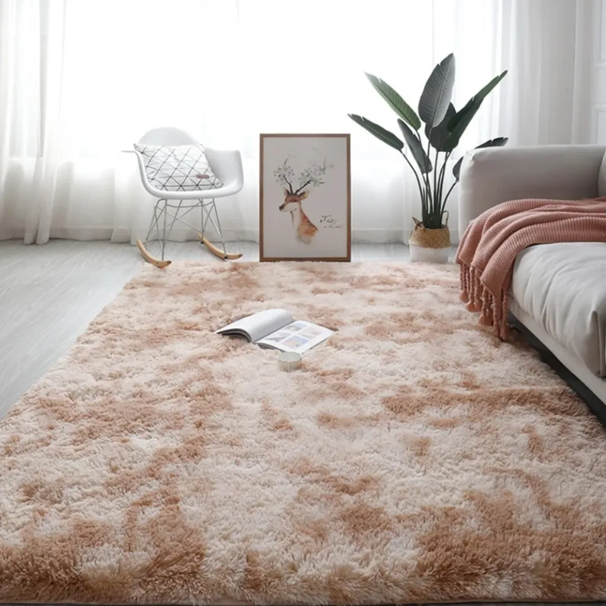 HOMER DESIGN - Bajada De Cama Peluda Alfombra 60x160 Cm Homer Design