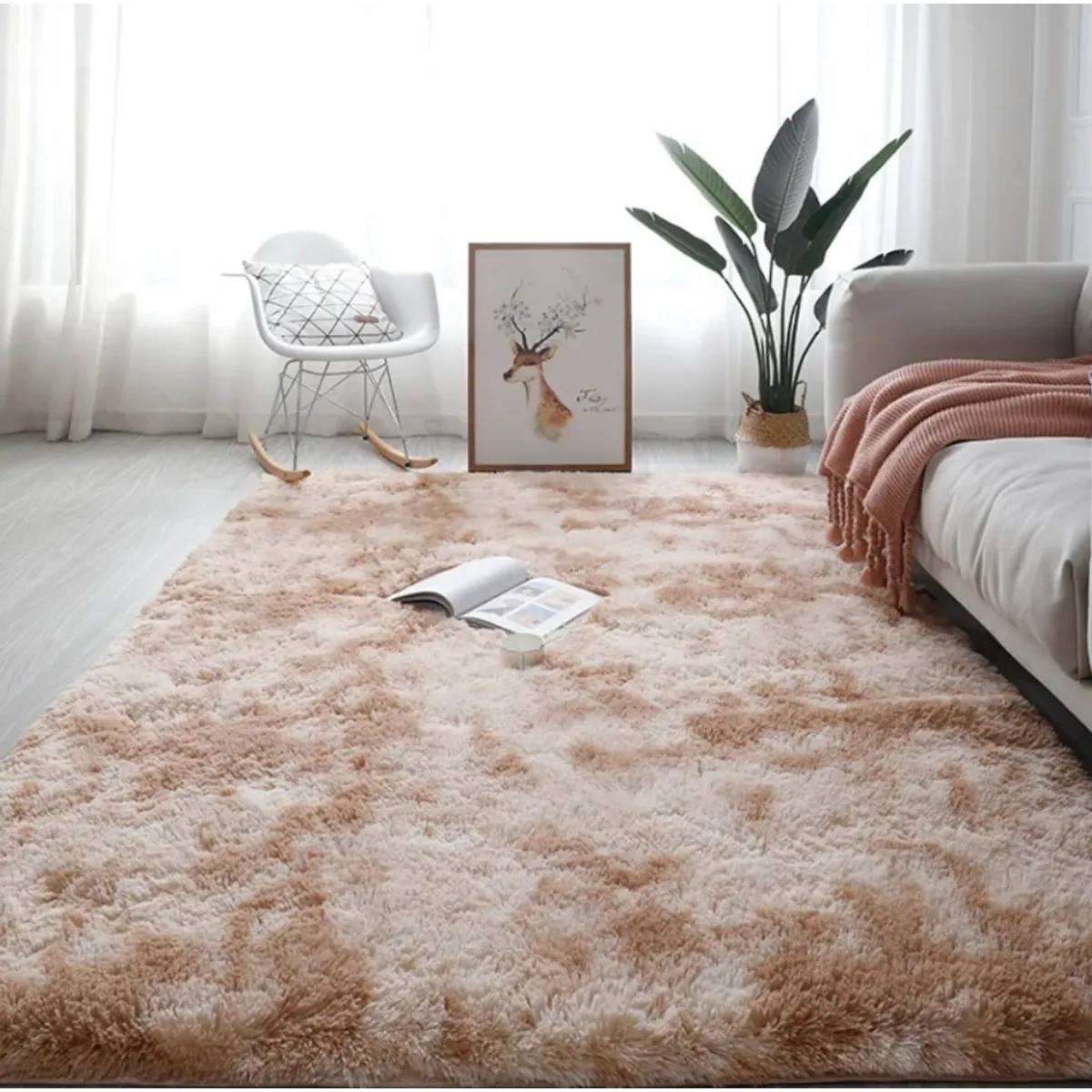 HOMER DESIGN - Bajada De Cama Peluda Alfombra 60x160 Cm Homer Design