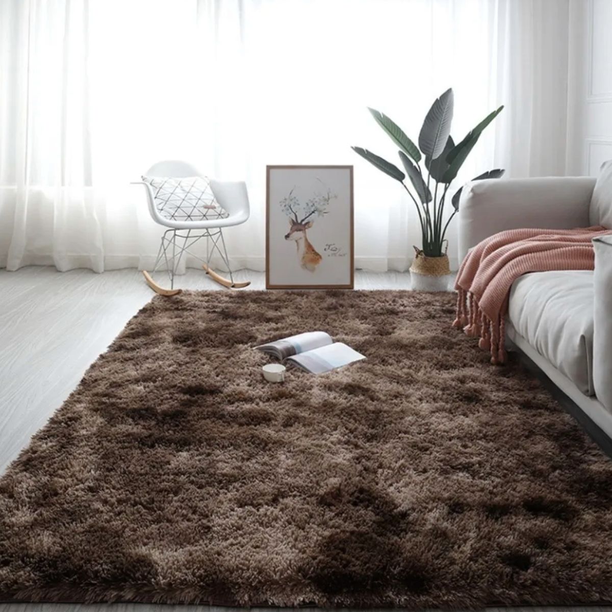 HOMER DESIGN - Bajada De Cama Peluda Alfombra 60x160 Cm Homer Design