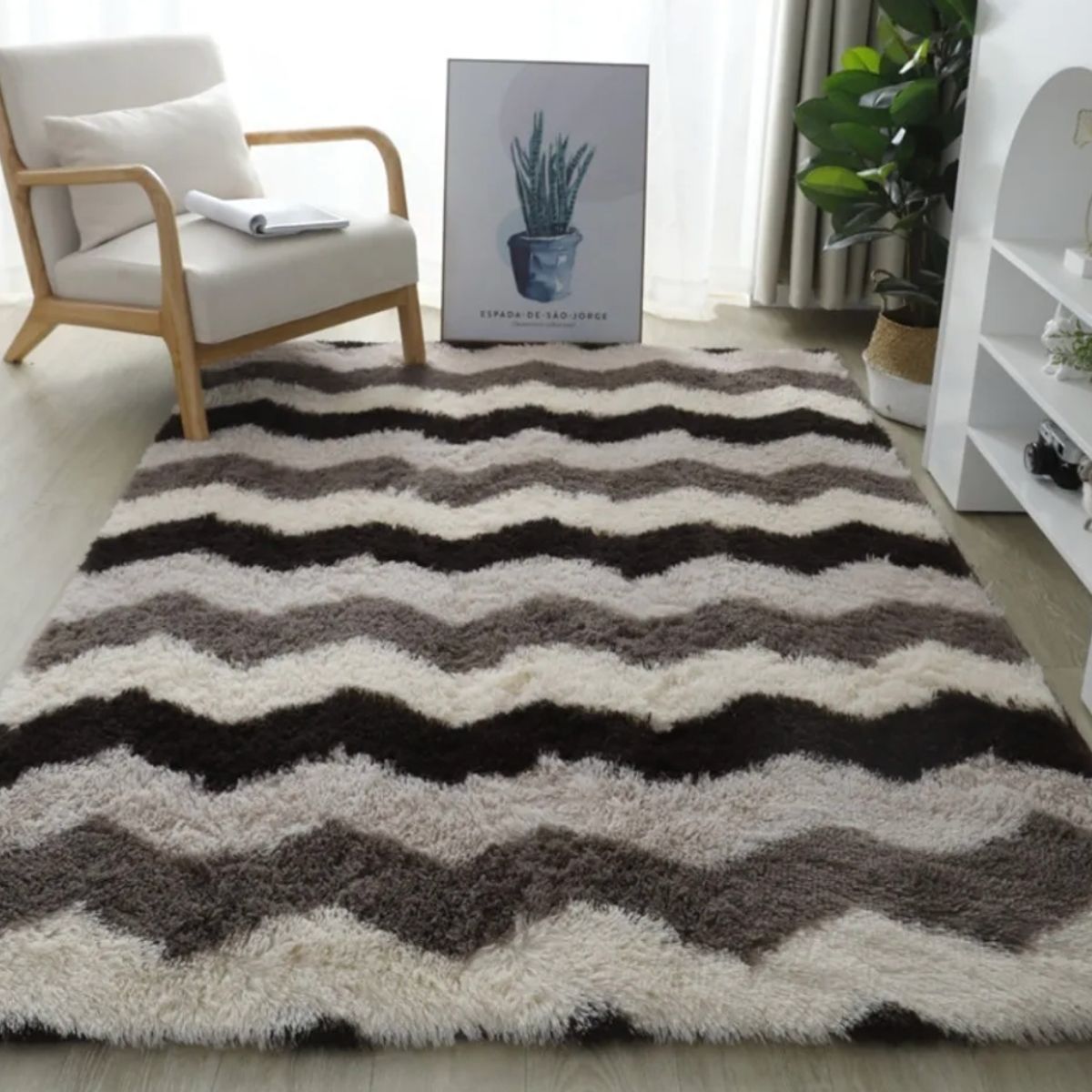 HOMER DESIGN - Bajada De Cama Peluda Alfombra 60x160 Cm Homer Design