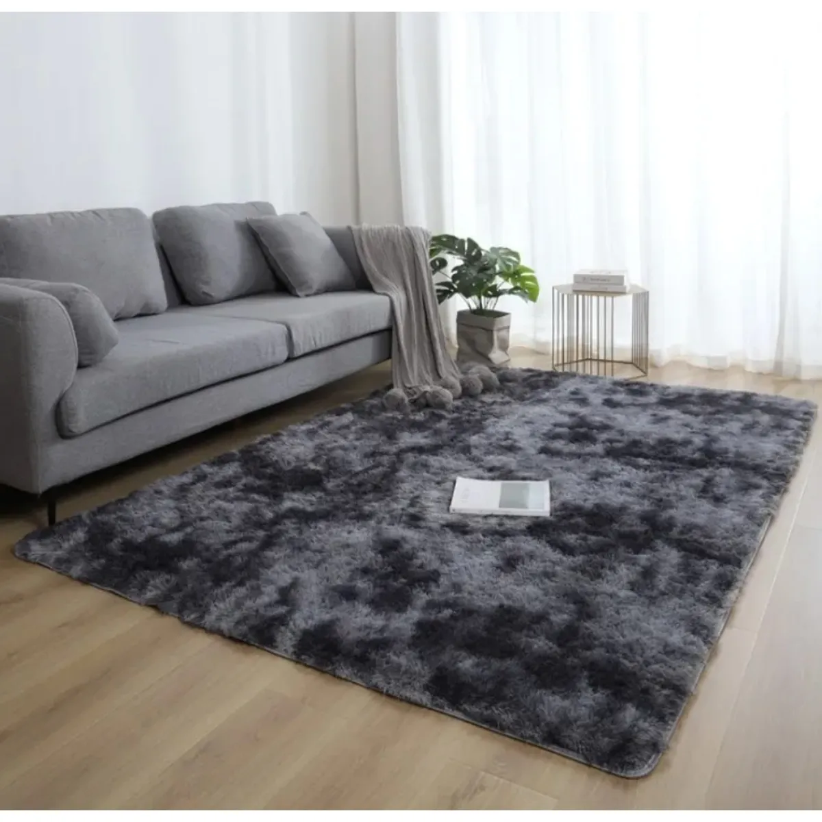 HOMER DESIGN - Alfombra 180x200cm Peluda Super Suave para living bajada de cama