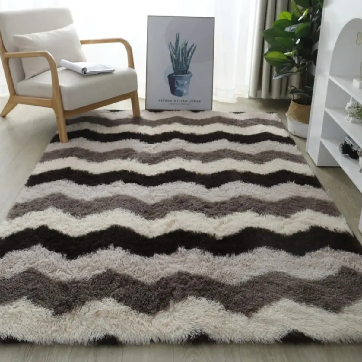 HOMER DESIGN - Alfombra Peluda Super Suave 180x200cm