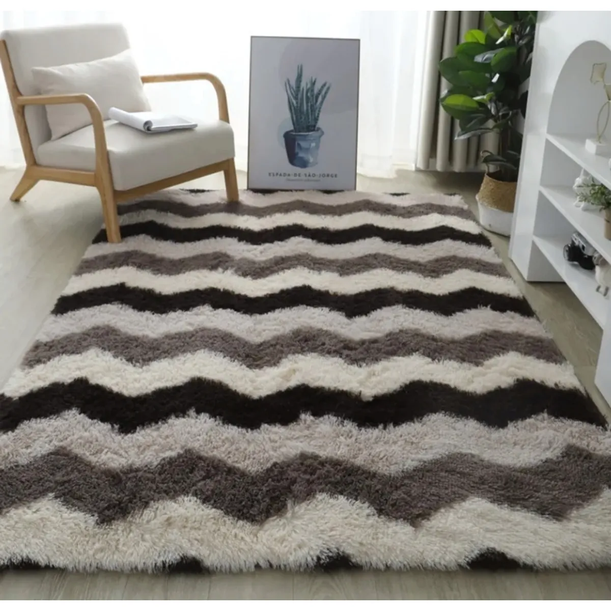 HOMER DESIGN - Alfombra Peluda Super Suave 180x200cm