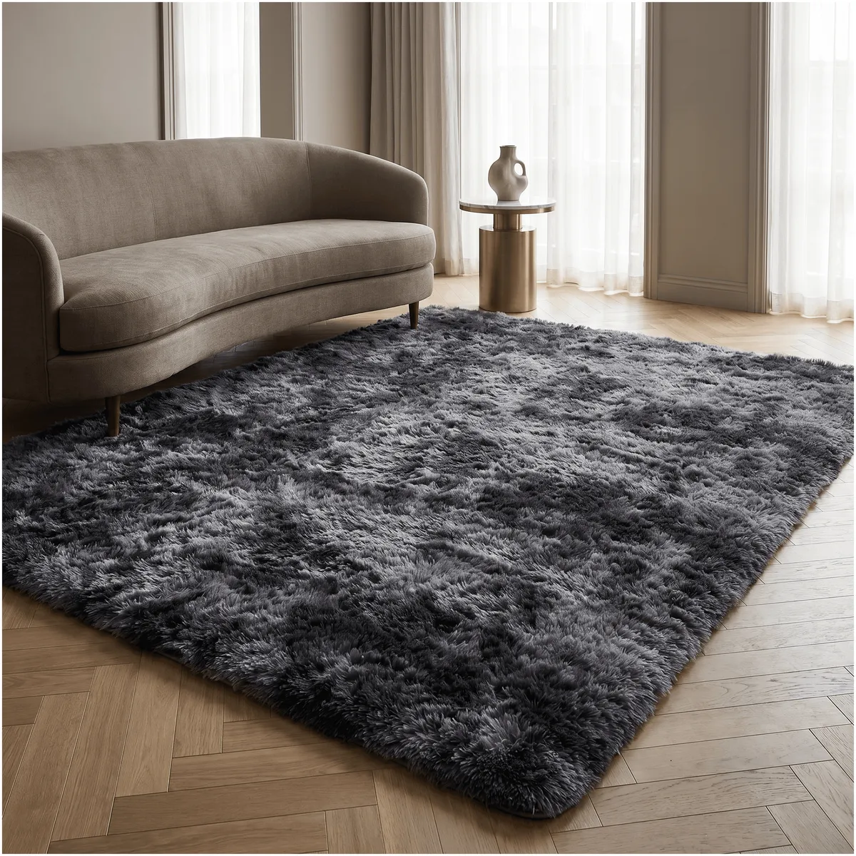 HOMER DESIGN - Alfombra Peluda Super Suave 200x240cm