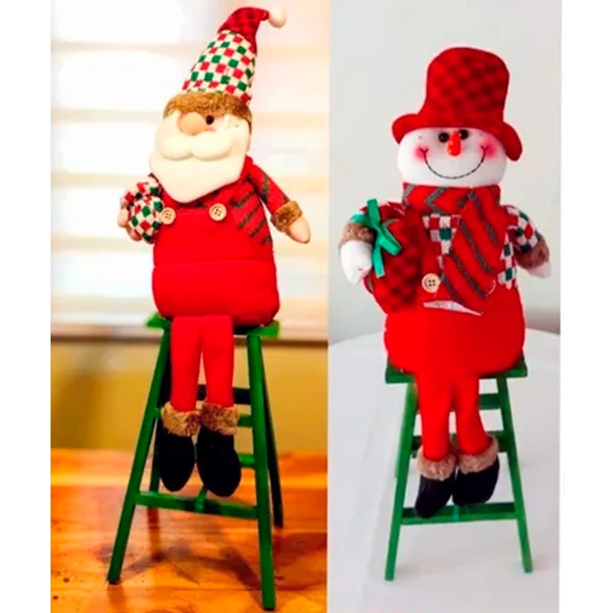 GENERICO - pack Muñecos navidad  viejo pascuero reno y mono de nieve