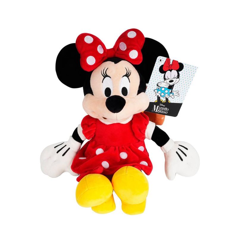 DISNEY - Juguete Peluche Minnie Mouse 30Cm Vestido Rojo Infantil