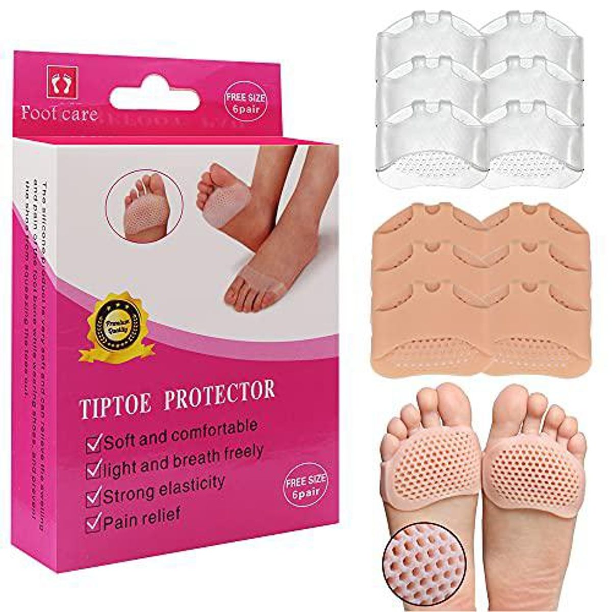 GENERICO - Pack 2 Par Plantilla Metatarso Comodidad