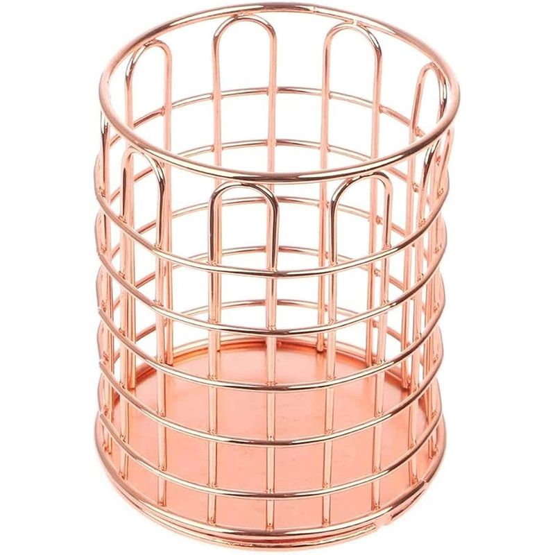 GENERICO - Porta lapices de Metal - Organizador de lapices - Rose Gold
