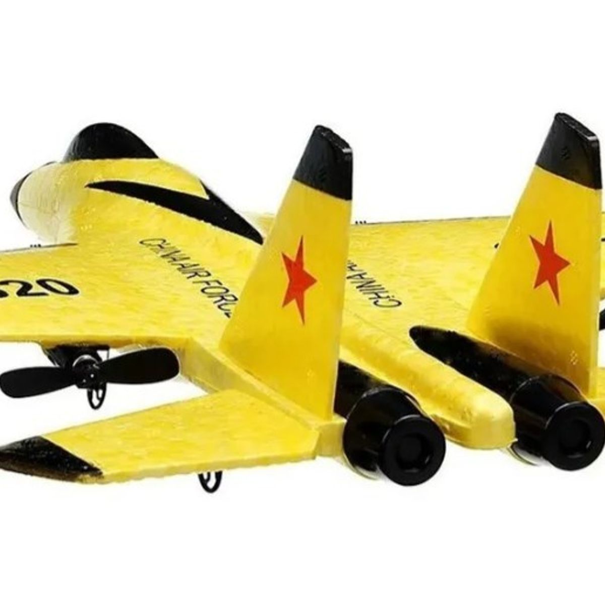 GENERICO - Avión Control Remoto Planeador Acrobático Teledirigido Su-35 Amarillo