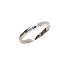 JOYAS MYTOKE - Anillo Mujer Oro Blanco 18k Talla 8 Fino Brillante 1pto