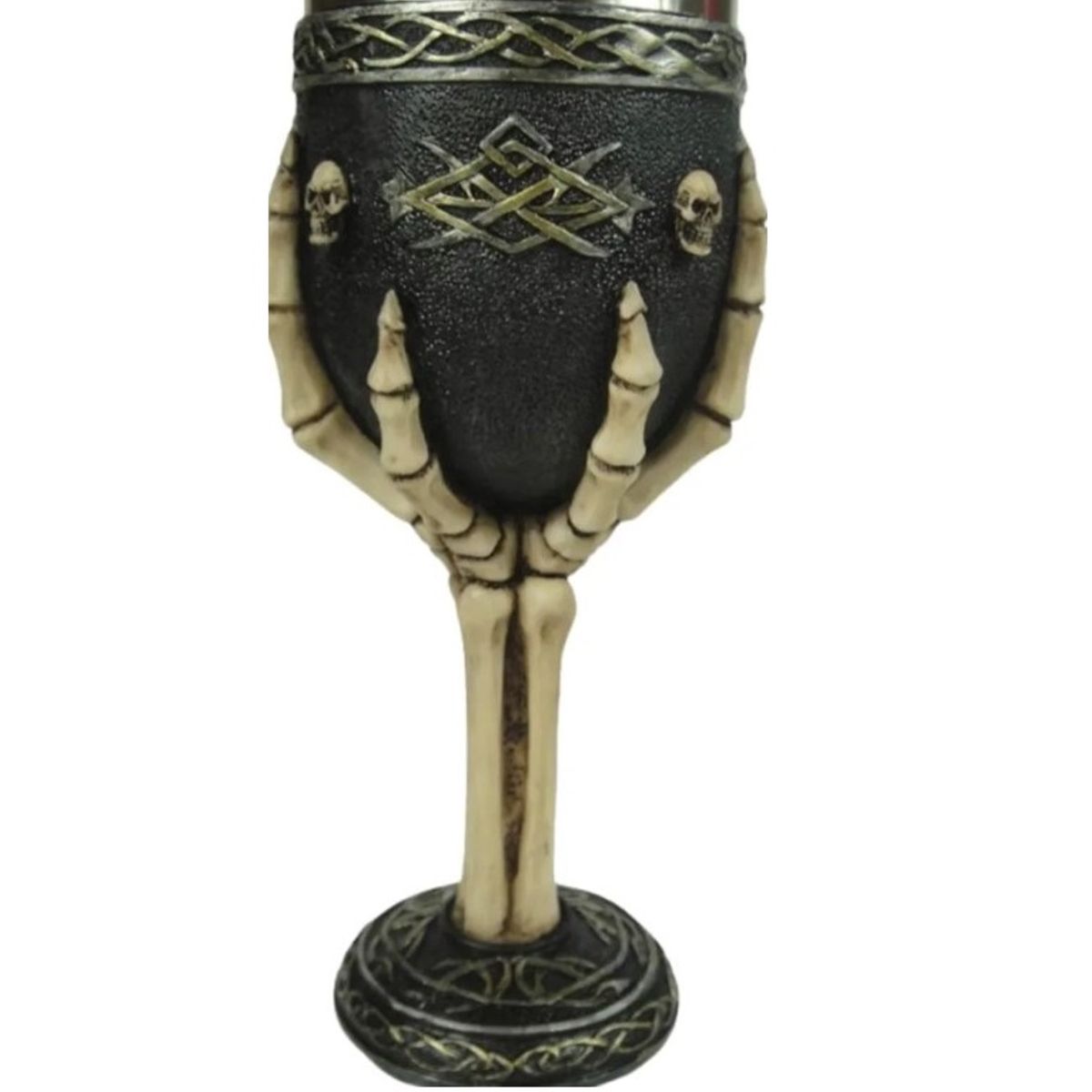 GENERICO - Copa Caliz Mano Esqueleto Calavera Medieval Acero Inoxidable