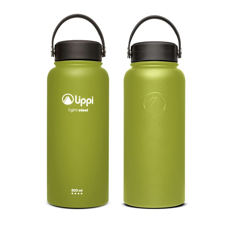 LIPPI - Botella Unisex Light Steel Wide Top Bottle 950 ML Verde Militar Lippi