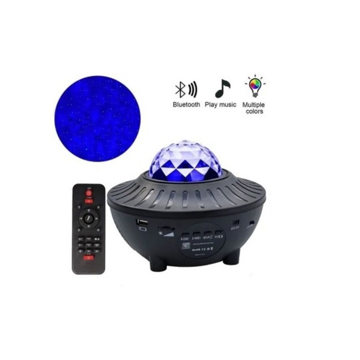 GENERICO - Proyector De Galaxia Estrellas Led Y Sonido Bluetooth