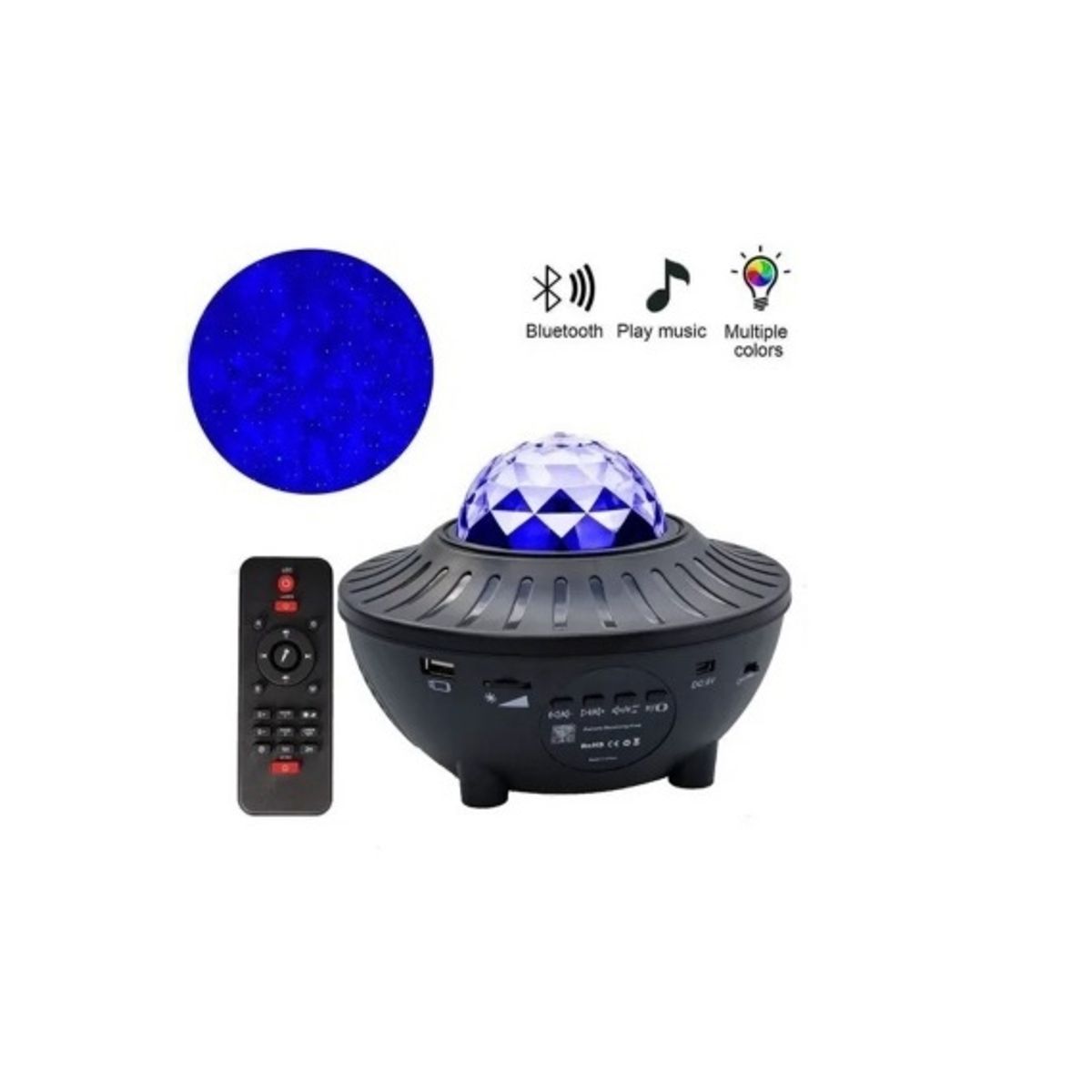 GENERICO - Proyector De Galaxia Estrellas Led Y Sonido Bluetooth