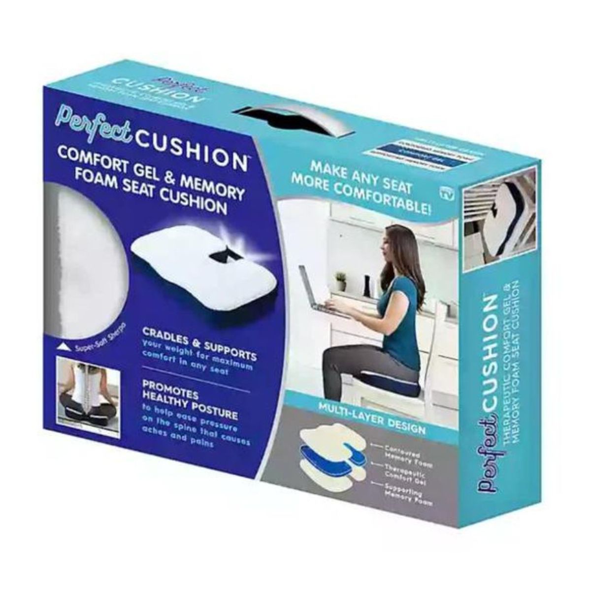 GENERICO - Cojin Gel Con Memoria Ortopédico