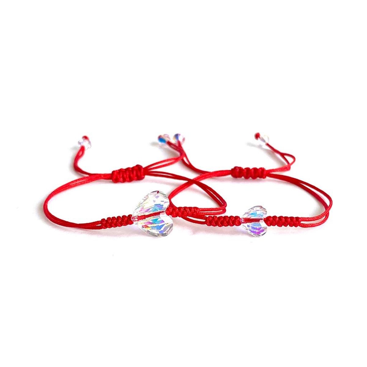 RE FRAN - Pulsera roja mamá e hija corazón cristal