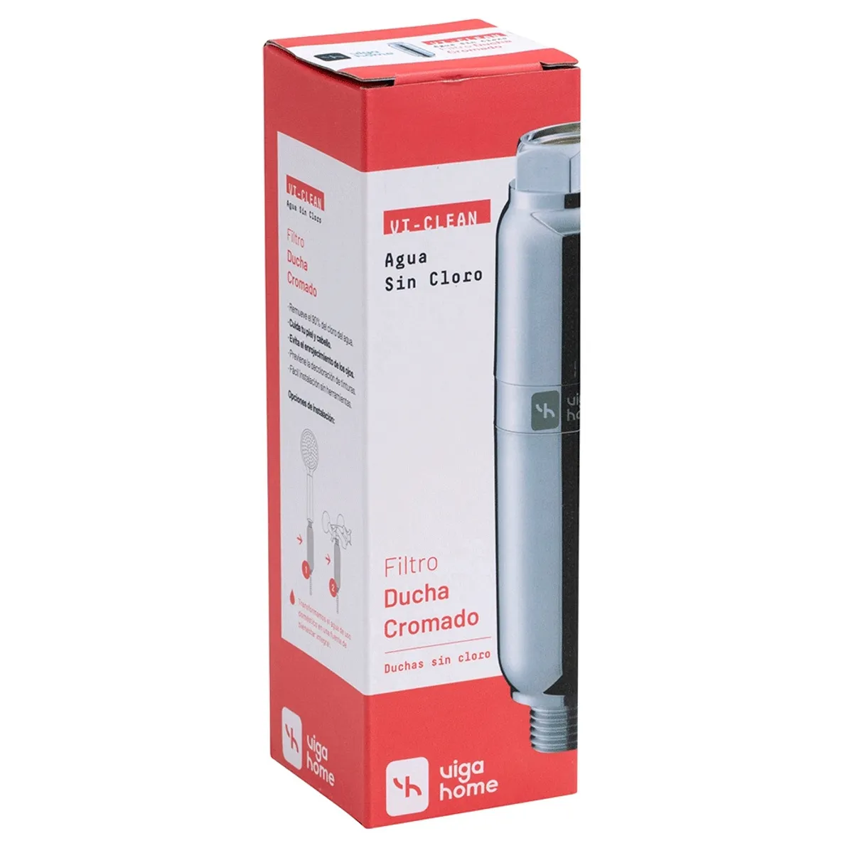 VIGAHOME - Filtro Ducha Cromado Vigahome - Elimina Cloro