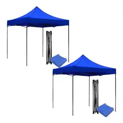 EOLAND - X2 Toldo 3x3 Lona Impermeable Toldos Retractiles Terraza ExteriorToldo Araña Azul