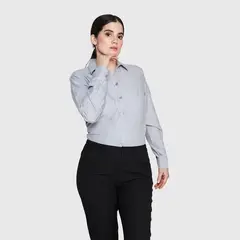 JAYSON - Blusa Oxford Cuello V M/L