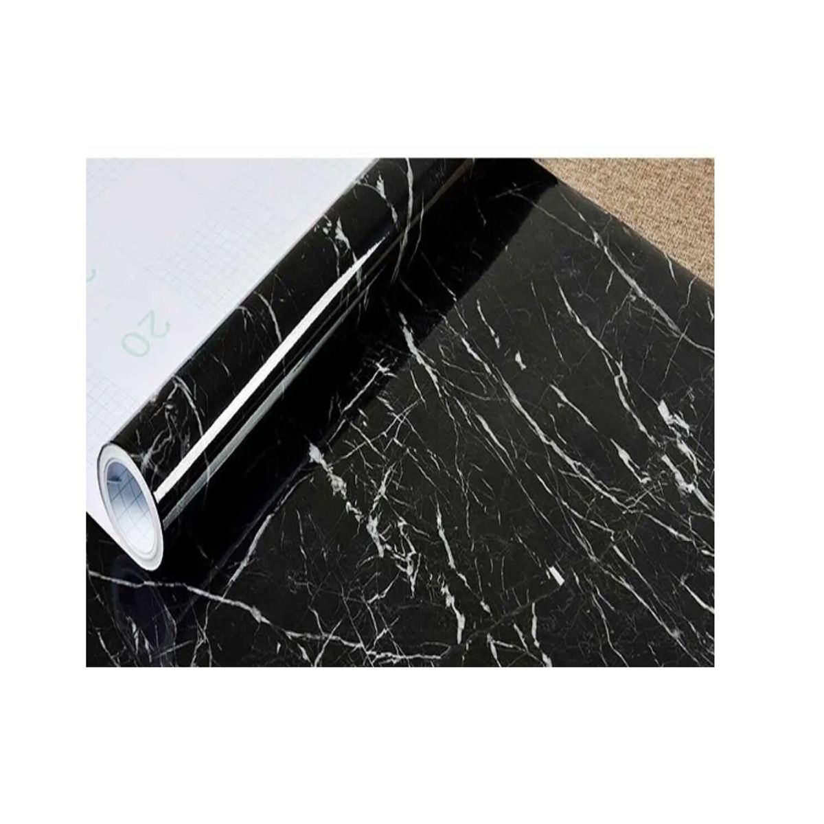 GENERICO - Papel Mural Autoadhesivo Rollo 10mt X 60cm Marmol Negro