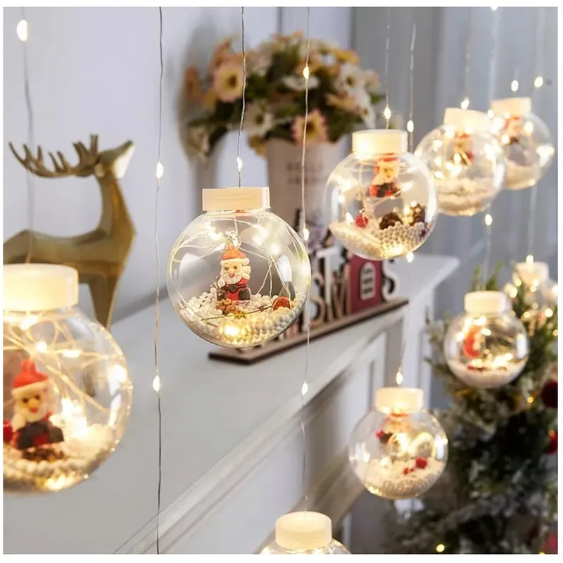 GENERICO - Luces de Navidad - Guirnalda de luces esferas LED - Luz Cálida- 3 mts