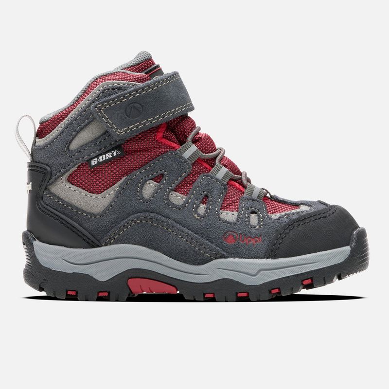 LIPPI - Botín Niño Puelo CS HI Velcro Gris Rojo Lippi