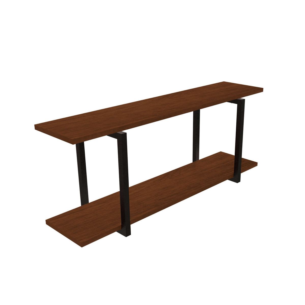 BRASFORMA - REPISA FLOTANTE INDUSTRIAL 2 TABLAS 90x35X24cm CAFE BRASFORMA