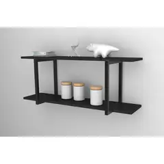 BRASFORMA - Repisa tipo Industrial 2 tablas 90x20 cm NEGRO -
