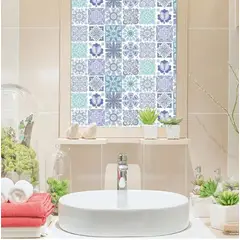 DEKOFIX - Azulejos autoadhesivos transparentes Aqua