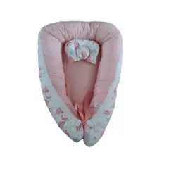 GENERICO - Nido Colecho Blanco Nube y Estrellas Palo Rosa Jaspeado