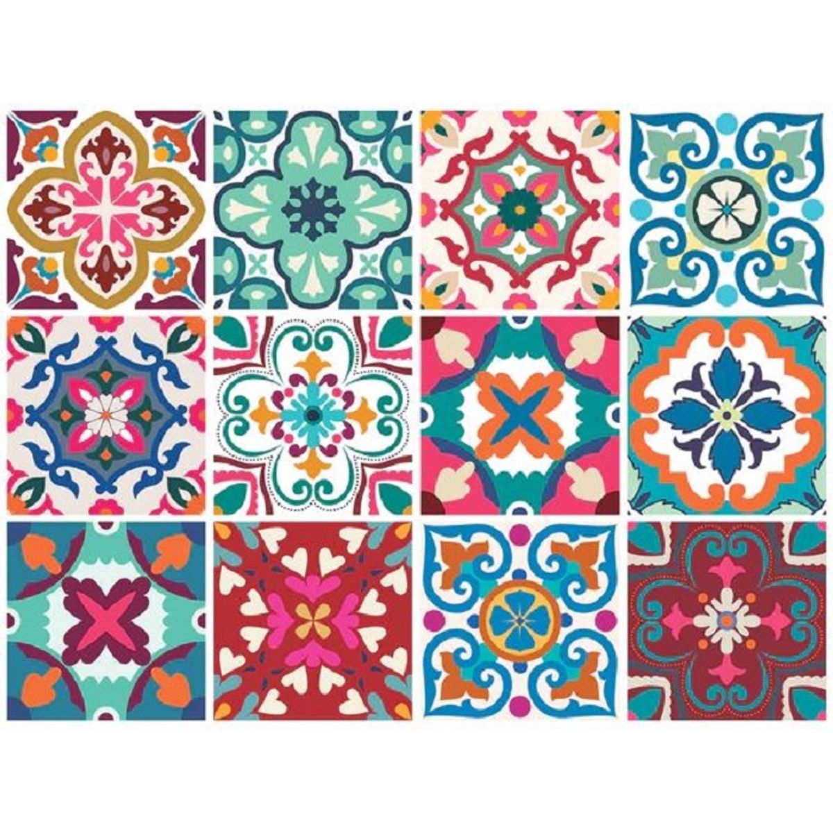 DEKOFIX - Azulejos autoadhesivos transparentes Florencia