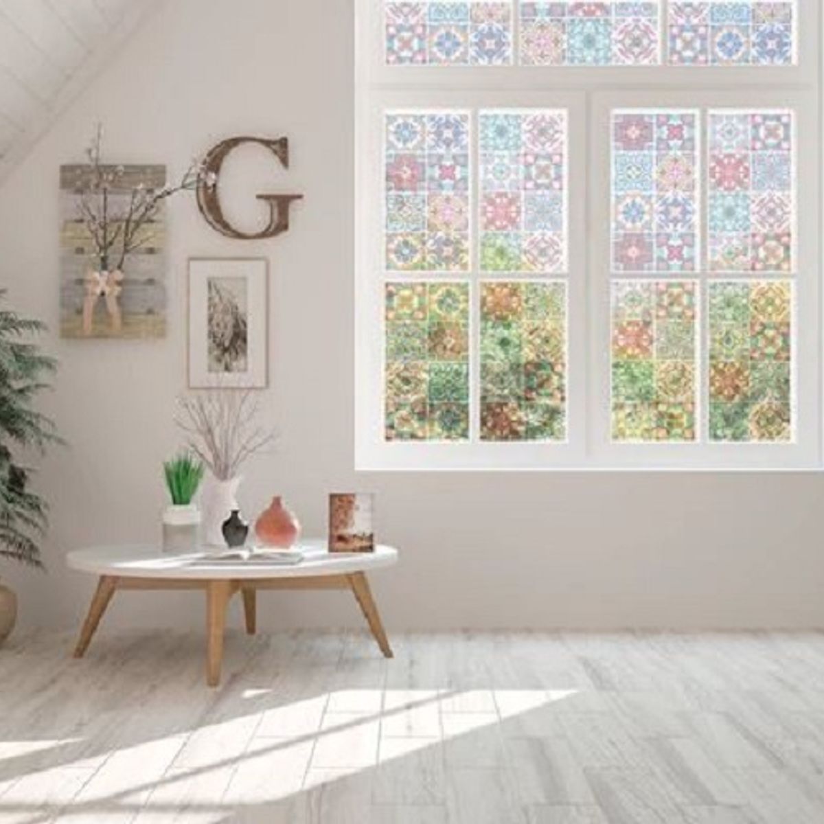 DEKOFIX - Azulejos autoadhesivos transparentes Florencia