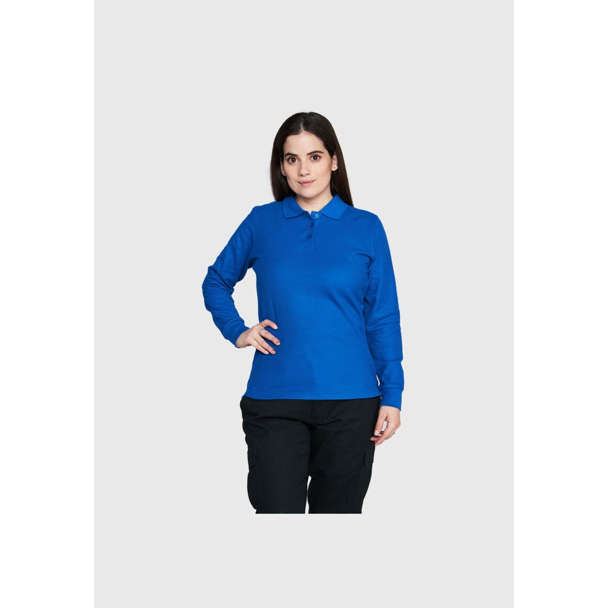 JAYSON - Polera Piqué TC 65/35 Manga Larga Mujer