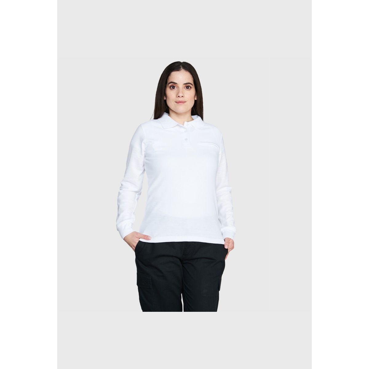 JAYSON - Polera Piqué TC 65/35 Manga Larga Mujer