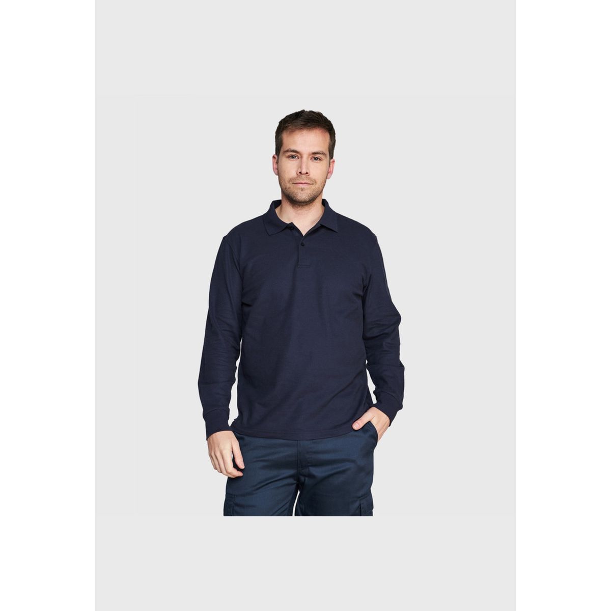 JAYSON - Polera Piqué TC 65/35 Manga Larga Hombre