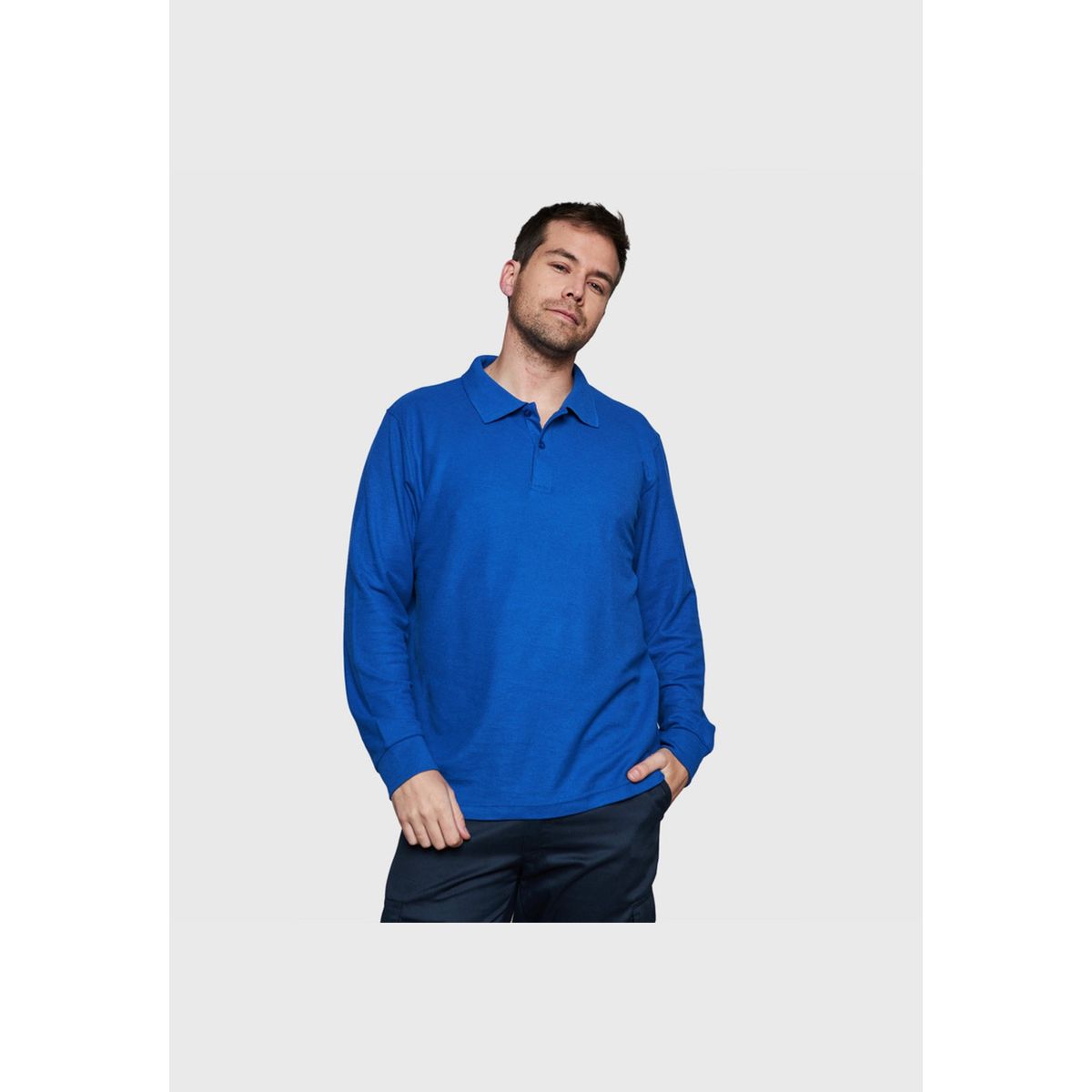 JAYSON - Polera Piqué TC 65/35 Manga Larga Hombre