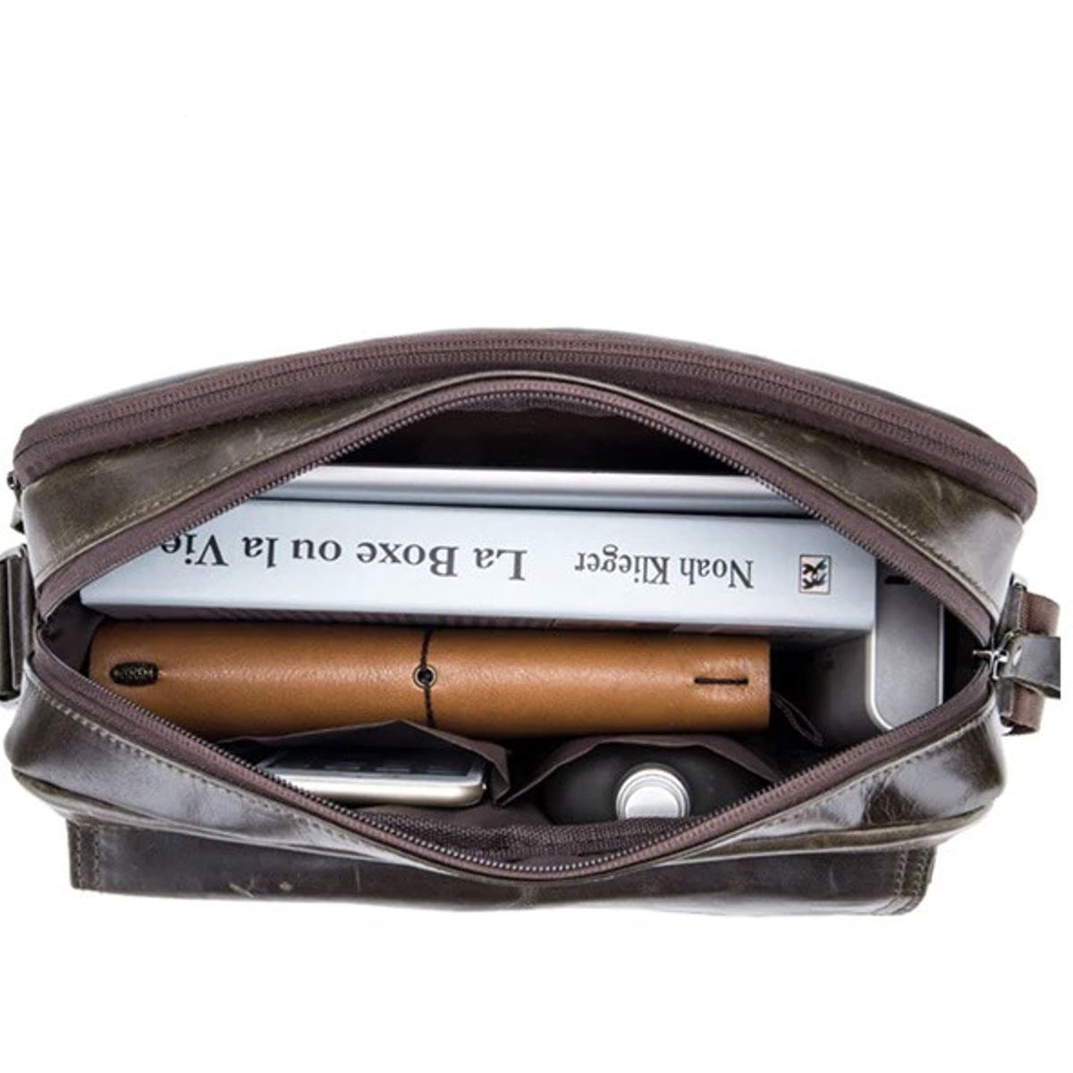 GENERICO - Bolsobandolera Cuero Genuino Bull Captain Mod Front