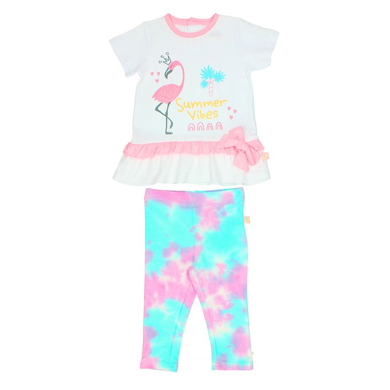 BUBBLE GUMMERS - CONJUNTO NIÑA BUBBLEGUMMERS ELEVATED NATURE WHITE
