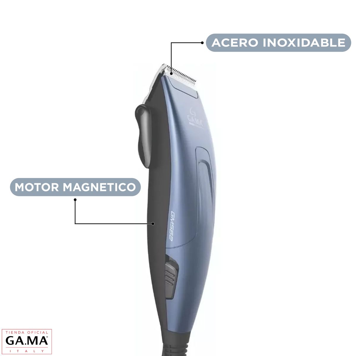 GAMA - Cortapelos Clipper Gama Gm 562 Magnético 13 Piezas