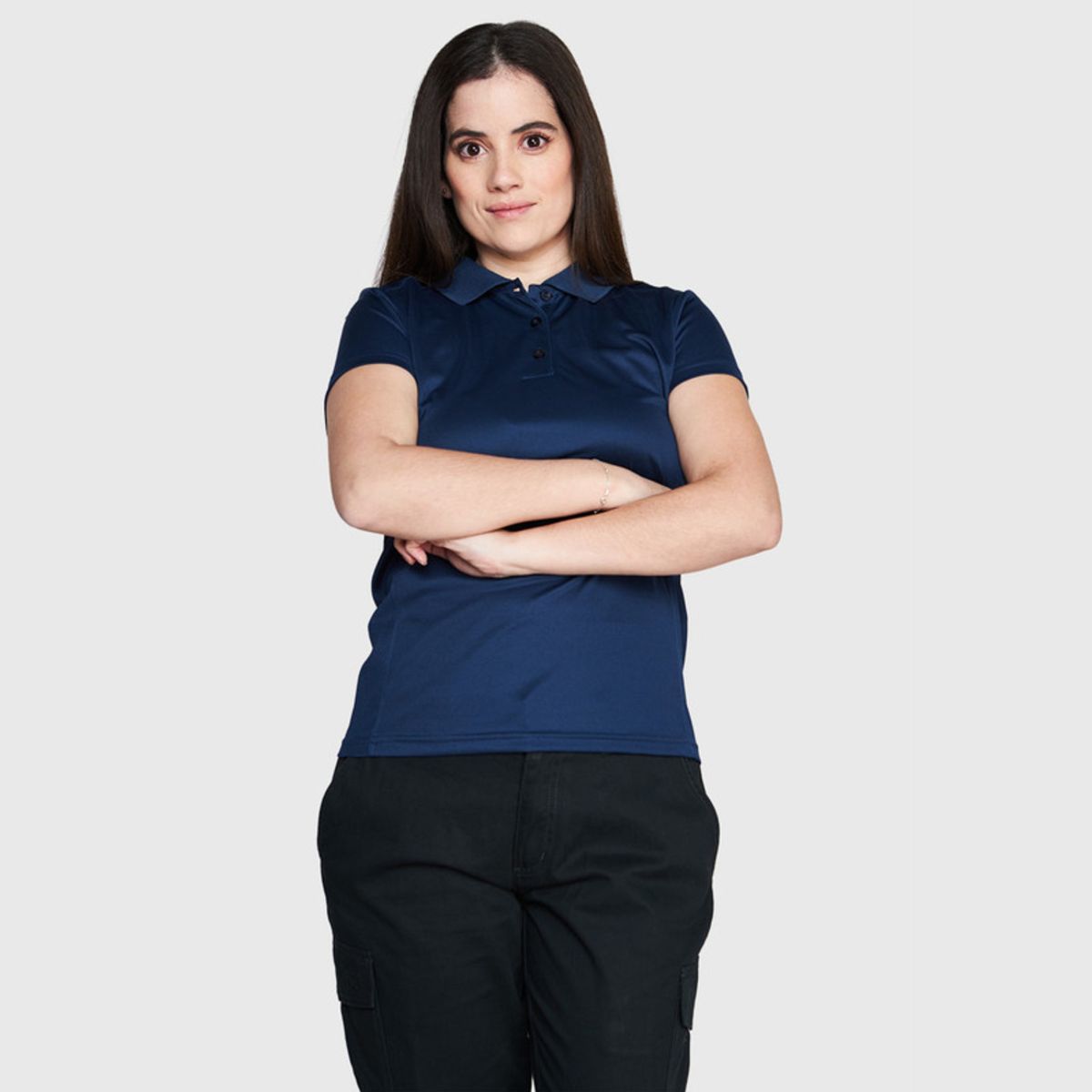 JAYSON - Polera Dry Fit Cuello Camisero M/C Mujer