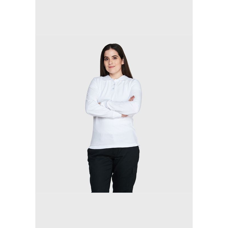 JAYSON - Polera Piqué 80/20 Manga Larga Mujer