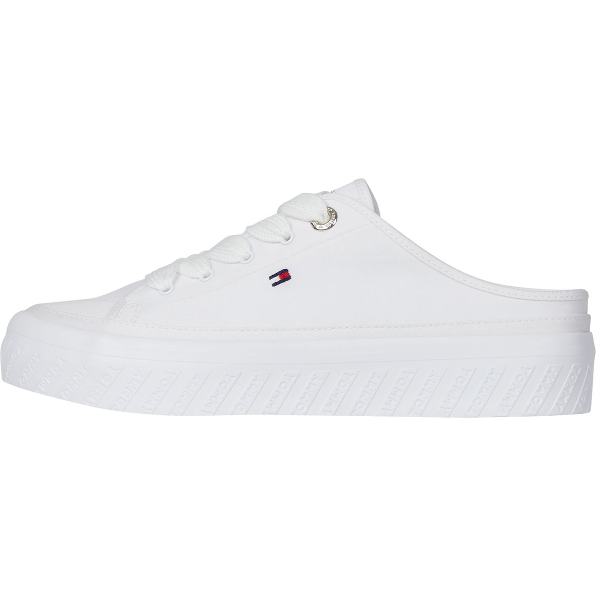 TOMMY HILFIGER - Zapatillas De Algodón Con Logo Blanco Tommy Hilfiger.---