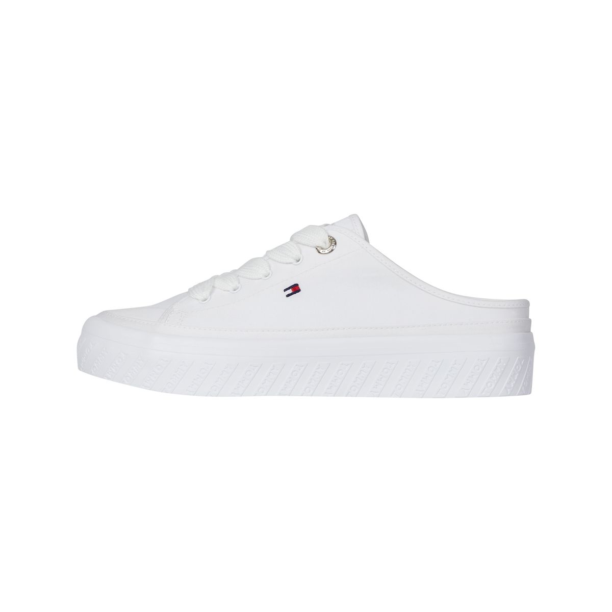 TOMMY HILFIGER - Zapatillas De Algodón Con Logo Blanco Tommy Hilfiger.---