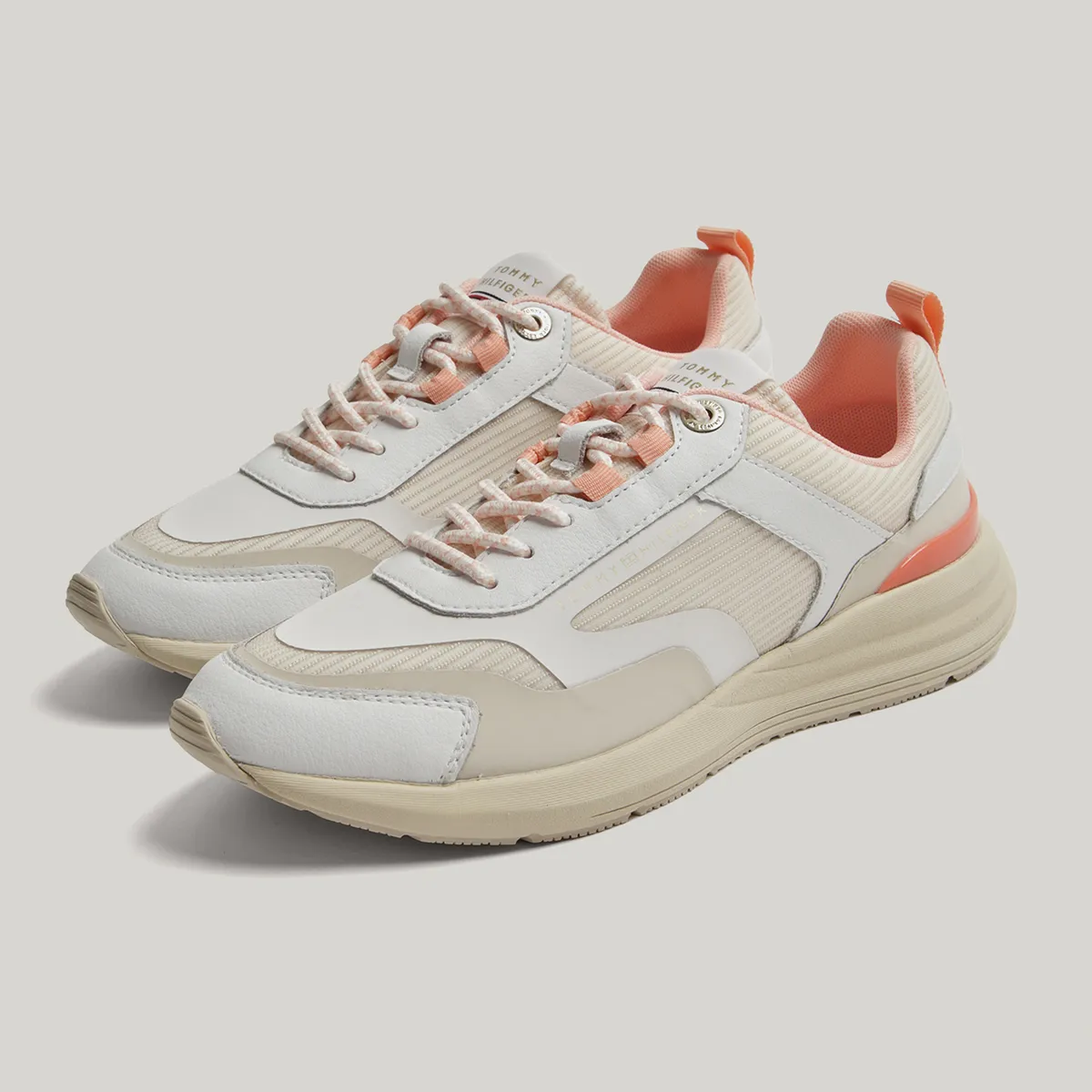 TOMMY HILFIGER - Zapatillas Running Mixed Blanco Tommy Hilfiger