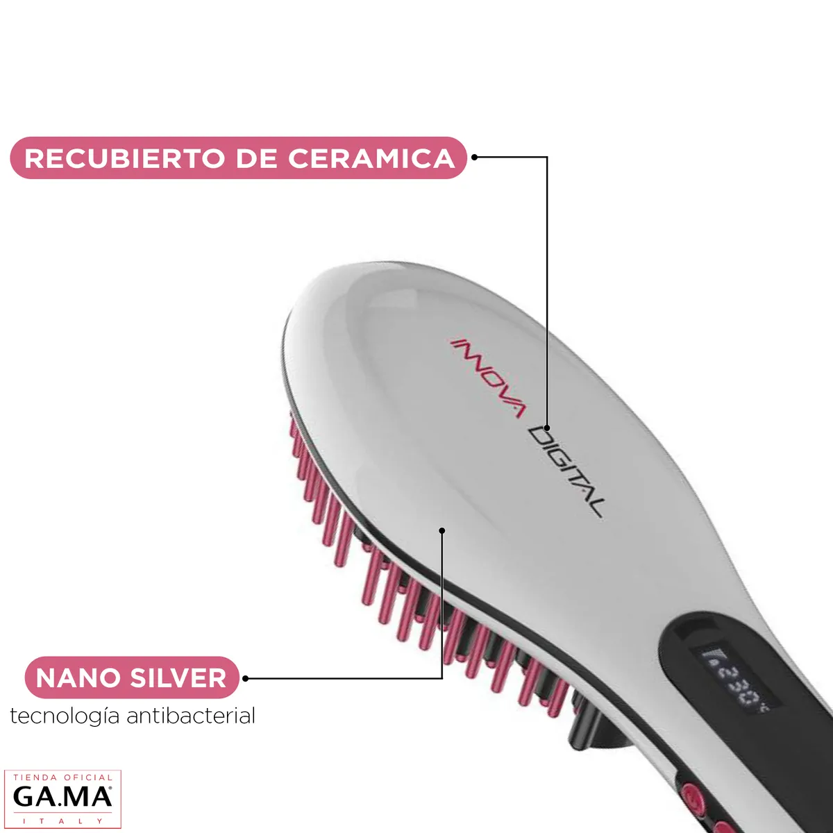 GAMA - Cepillo Alisador Innova Gama Hot Brush Digital Ceramic