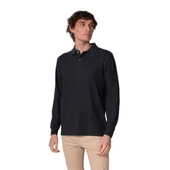 INDUSBORD - Polera Piqué Manga Larga Premium Hombre Uv50 Certificada