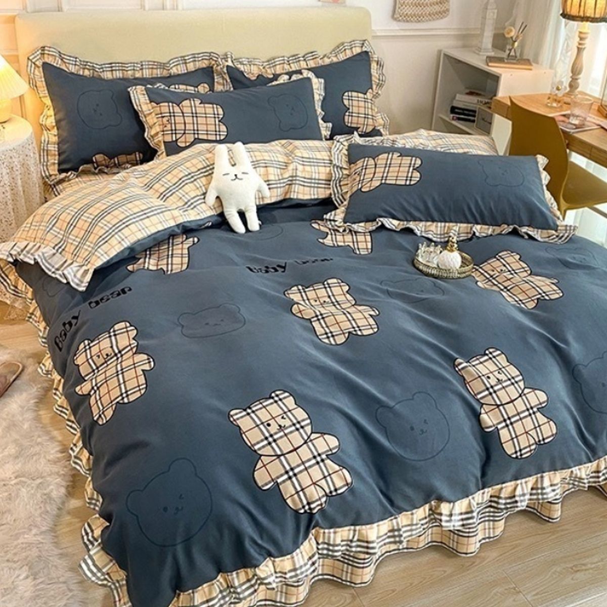 HOMER DESIGN - Set Ropa De Cama Sabanas +funda De Plumon 1.5 Plazas Jml2