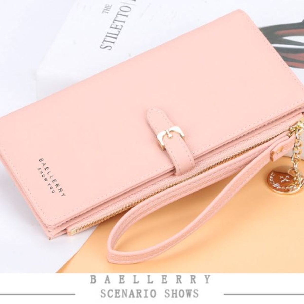 BAELLERRY - Billetera Larga Mujer De Cuero Pu Baellerry Mod Buckle