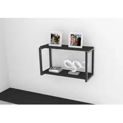 BRASFORMA - Repisa Industrial Flotante 2 tablas 60x24.5x24cm NEGRO NIP2