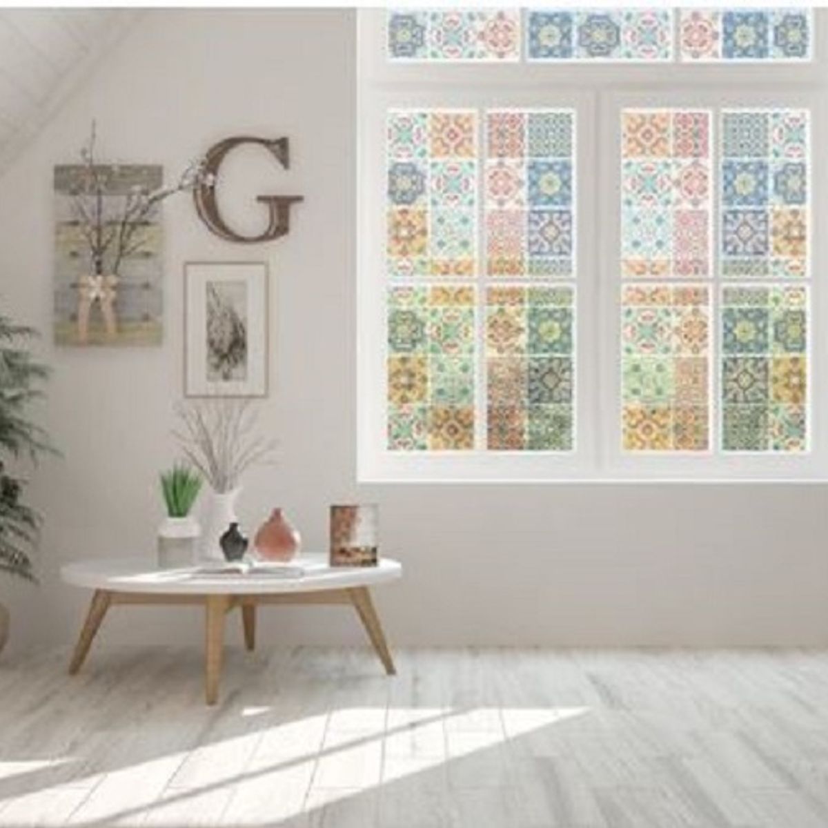 DEKOFIX - Azulejos autoadhesivos transparentes Nairobi